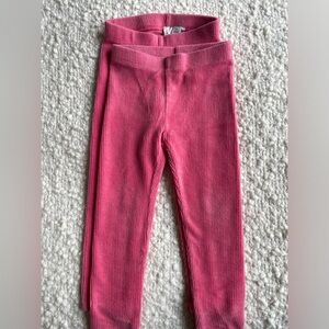 Janie and Jack pink corduroy feeling pants.